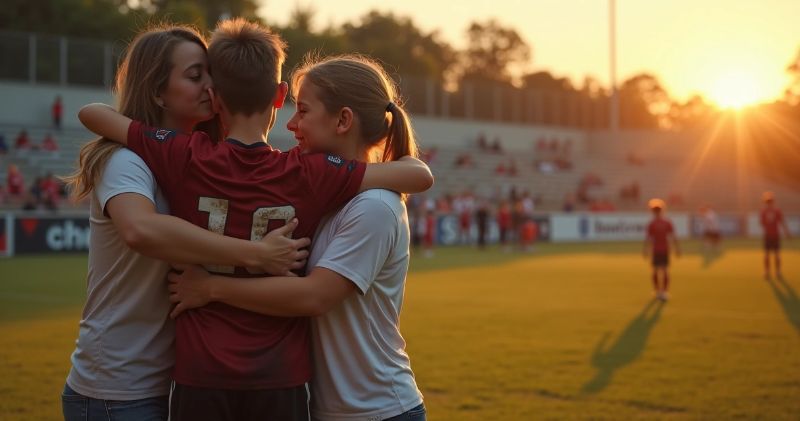 Atleta treinando futebol em campo gramado durante o dia