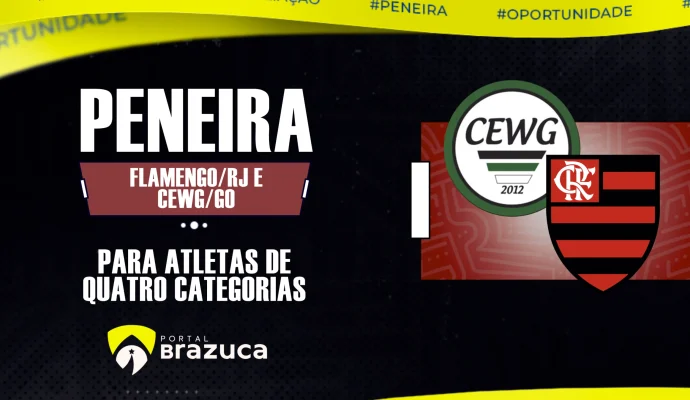Flamengo e CEWG realizam peneiras em Goiás; confira detalhes